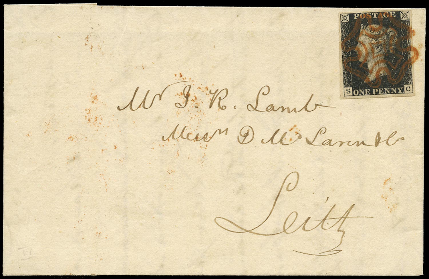 GB 1840  SG1 Pl.6 Penny Black