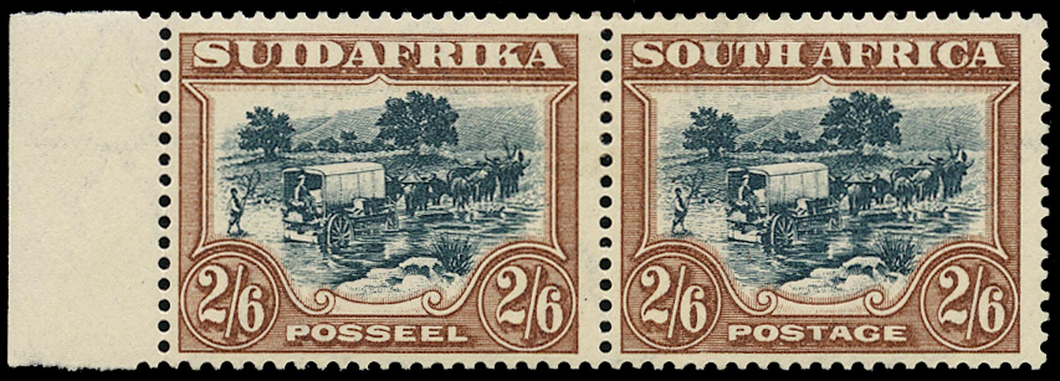 SOUTH AFRICA 1930  SG49aw Mint 2s6d green and brown rotogravure printing watermark inverted