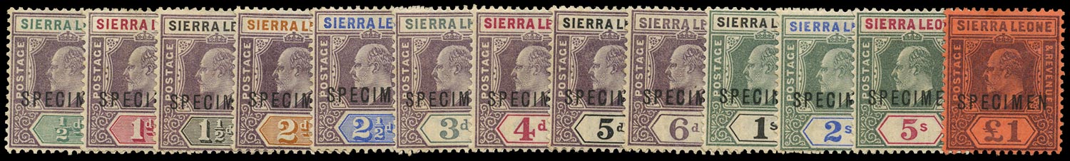 SIERRA LEONE 1903  SG73s/85s Specimen
