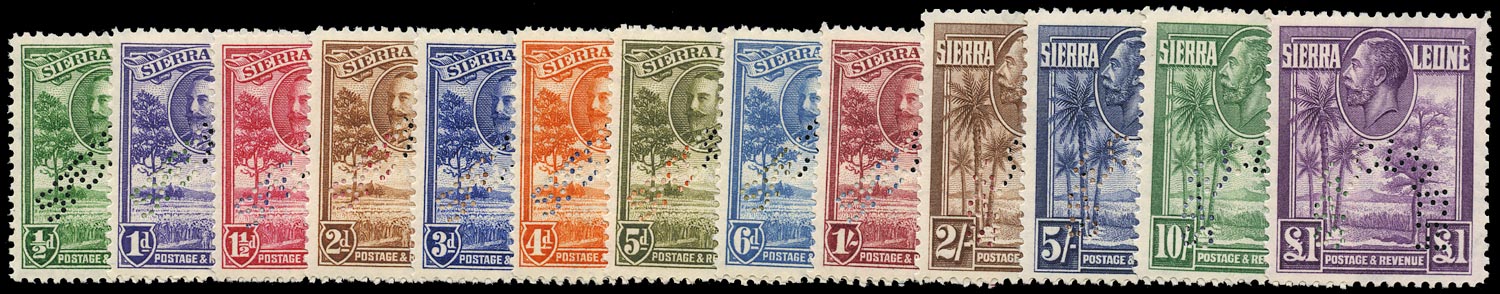 SIERRA LEONE 1932  SG155s/67s Specimen