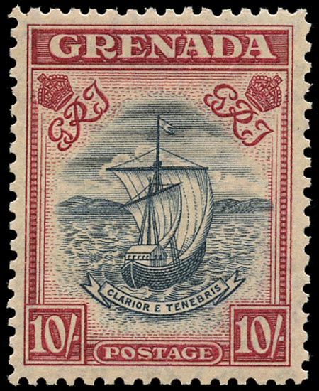 GRENADA 1940  SG163c Mint unmounted 10s slate-blue and bright carmine perf 12