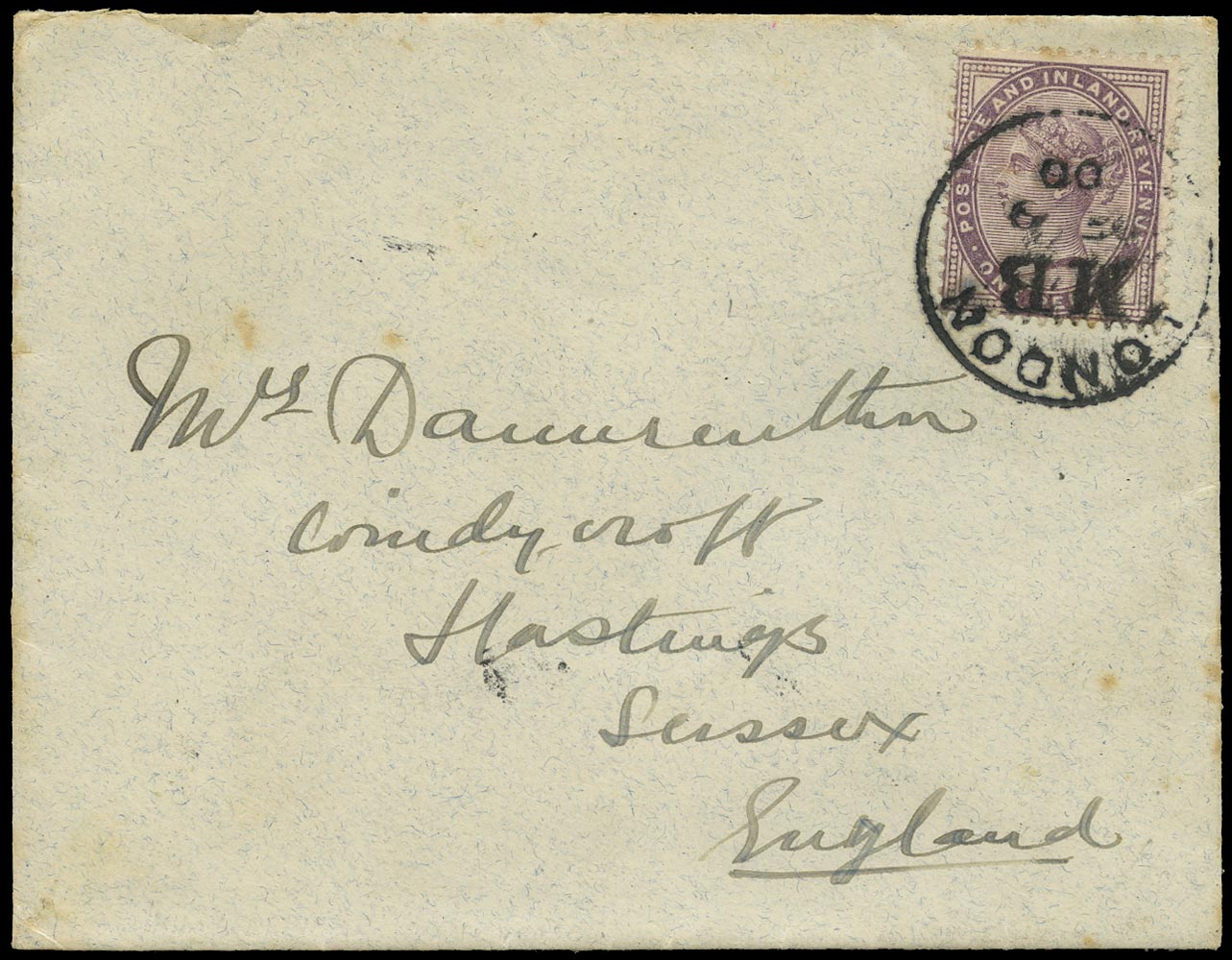 GB 1890  SG172 Cover - Naval Officers Letter from Pernambuco