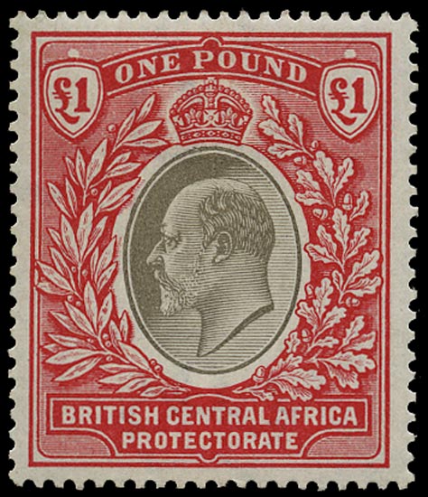 NYASALAND 1903  SG66 Mint KEVII £1 grey and carmine