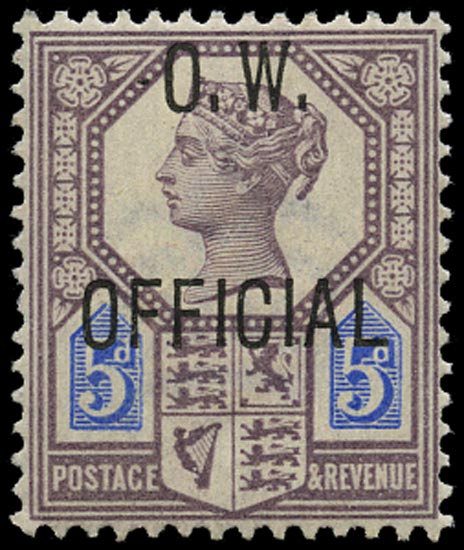 GB 1902  SGO34 Official Unmounted o.g. ex DLR archives