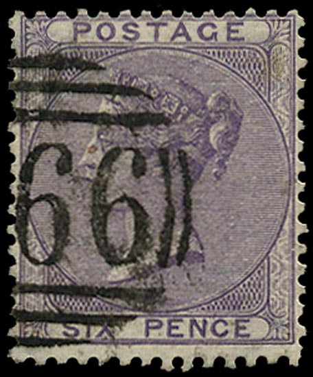 GB 1862  SG70wj Used Wmk. Reversed