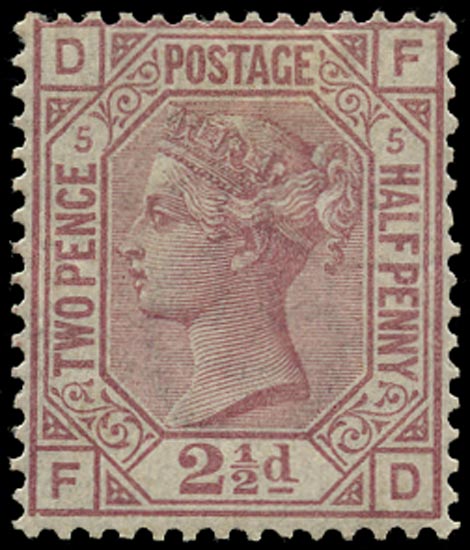 GB 1876  SG141 Pl.5 Mint unused o.g. (FD)