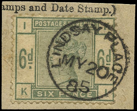 GB 1884  SG194 Used Lindsay Place cds