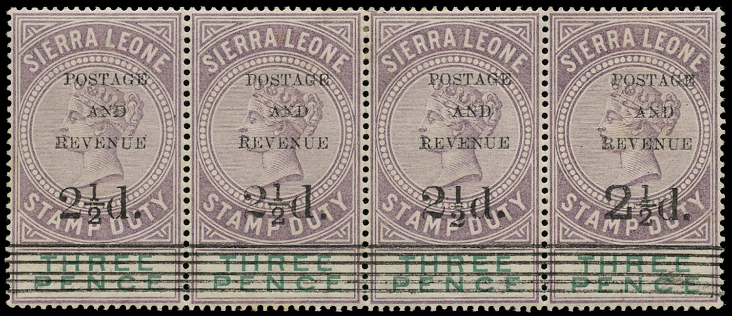 SIERRA LEONE 1897  SG55/8 Mint