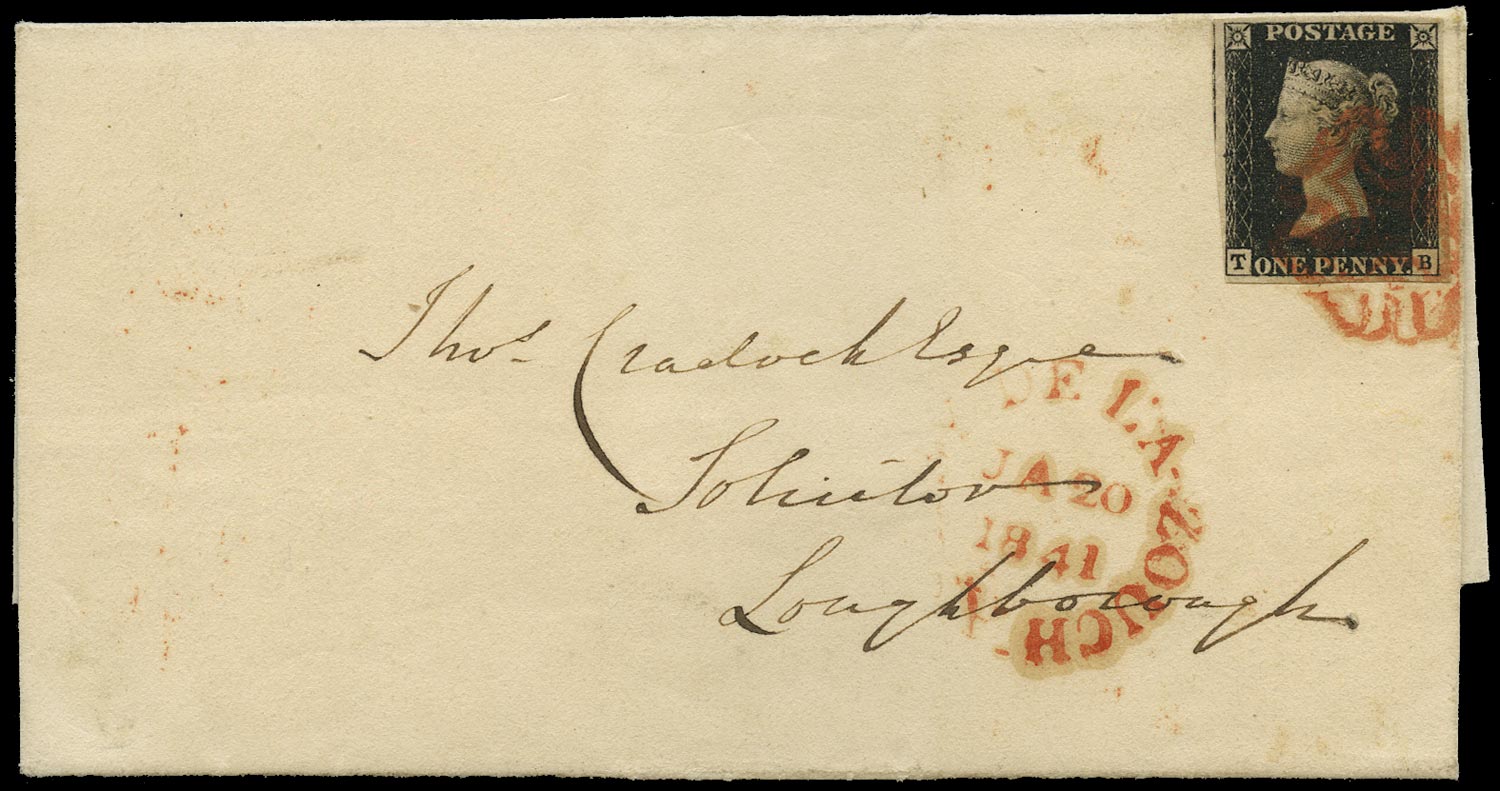 GB 1840  SG1 Pl.8 Penny Black