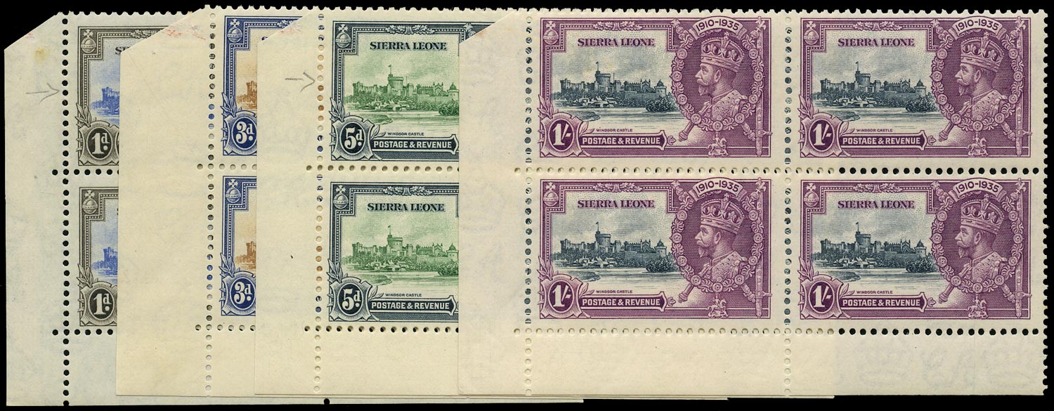 SIERRA LEONE 1935  SG181/a/184/a Mint