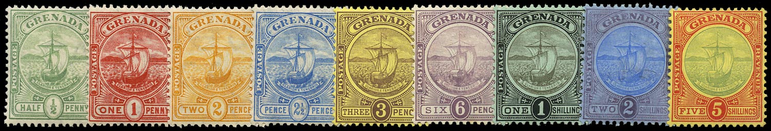GRENADA 1906  SG77/88 Mint KEVII Badge of the Colony short set of 9 to 5s