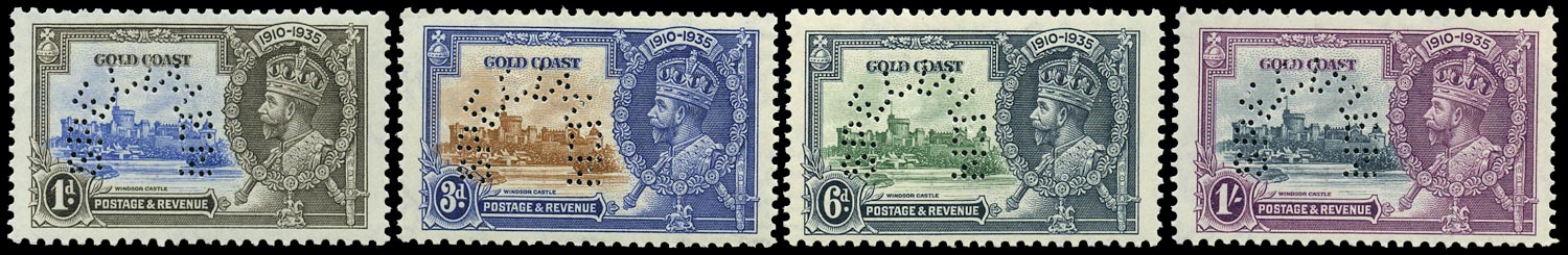 GOLD COAST 1935  SG113s/116s Specimen Silver Jubilee set of 4 unmounted