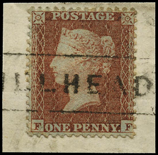 GB 1855  SG29var Pl.1 Used - 'Hillhead' Scots local cancellation