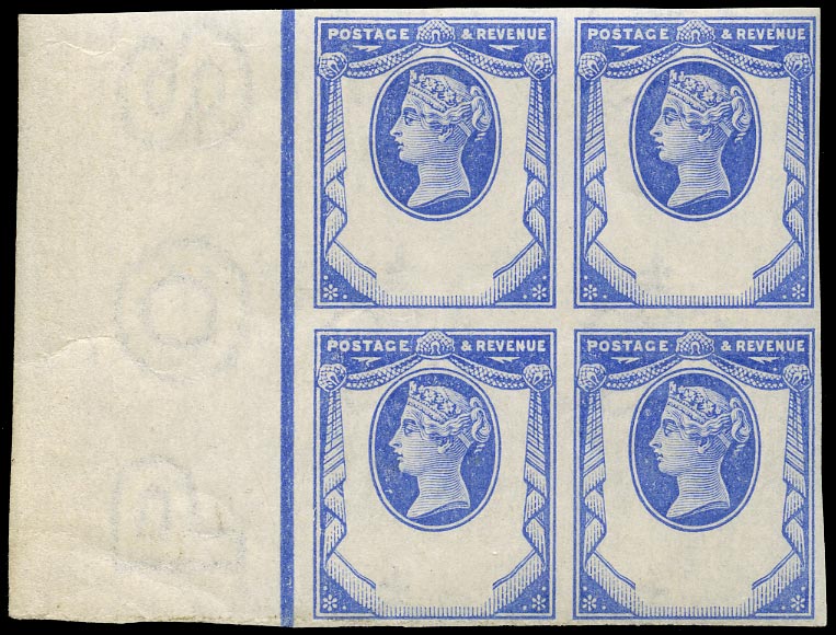 GB 1894  SG198 Essay - 1halfd Reply paid essay block of four