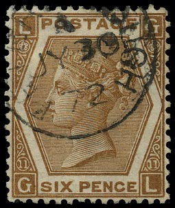 GB 1872  SG122 Pl.11 Used VFU (GL)