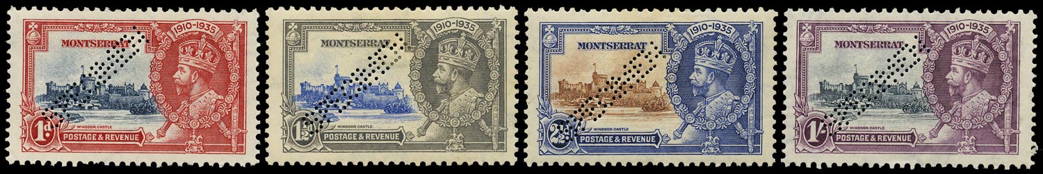 MONTSERRAT 1935  SG94s/97s Specimen Silver Jubilee set of four