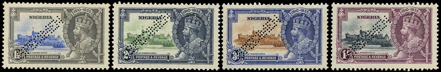 NIGERIA 1935  SG30s/33s Specimen Silver Jubilee set of four