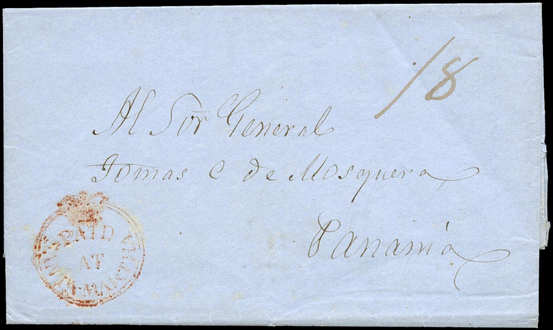 GB 1851  SGCC6 Cover -  Santa Martha Crowned Circle