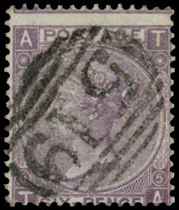 GB 1865  SG97c Used - VFU wmk error (three roses and a shamrock)