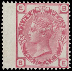 GB 1876  SG143 Pl.19 Mint - unused o.g. example (BE)
