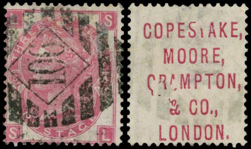 GB 1868  SG103 Pl.5 Used - VFU Copestake, Moore Crampton & Co underprint