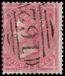GB 1857  SG66 Used - VFU example Cardiff numeral