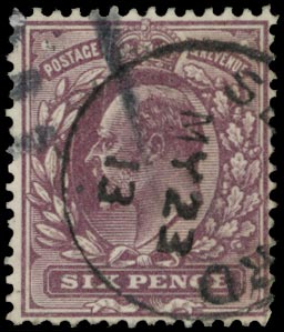 GB 1913  SG301var Used 'Dickinson' coated paper