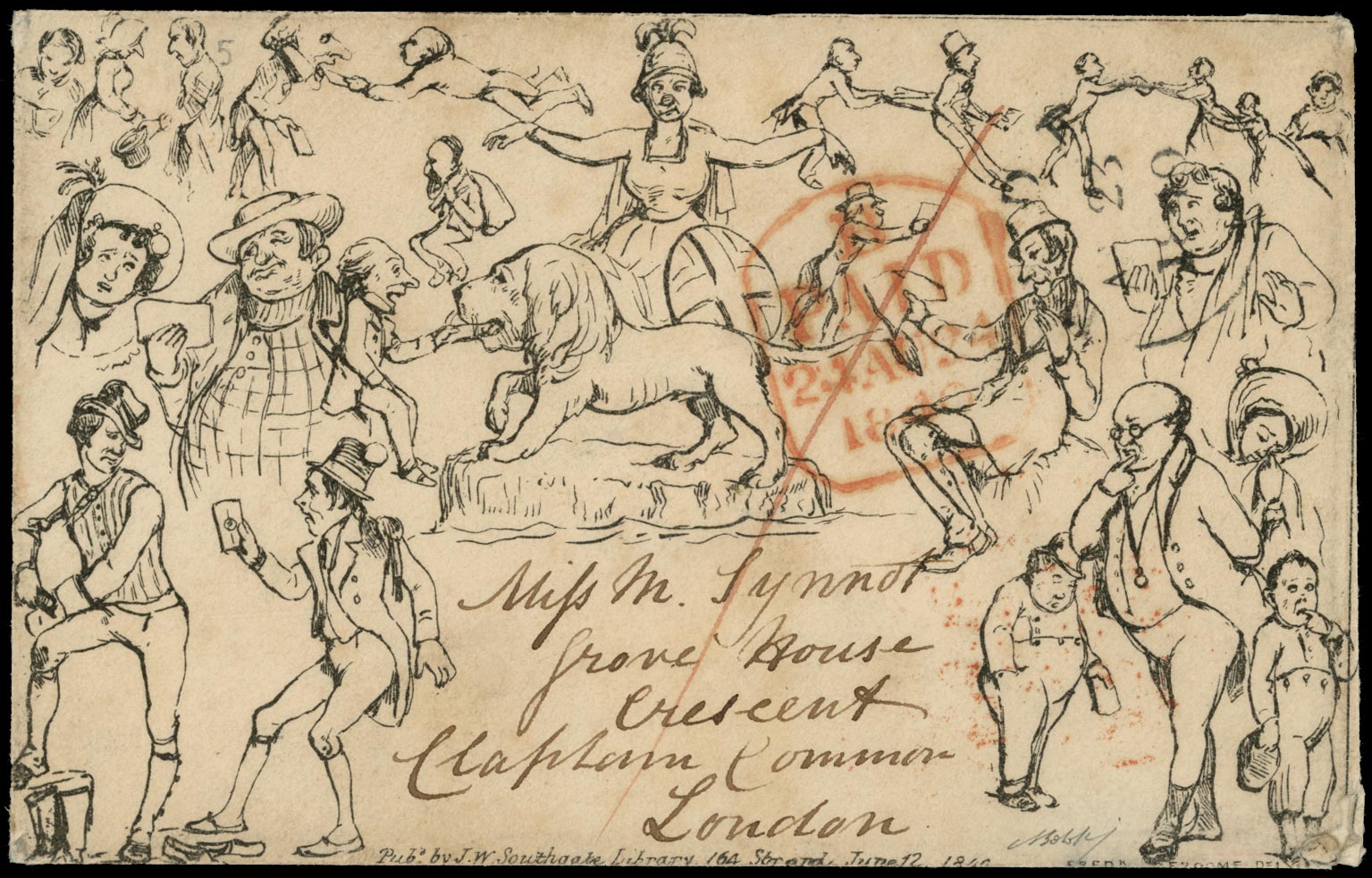 GB 1840 Cover - Southgate No.5 caricature