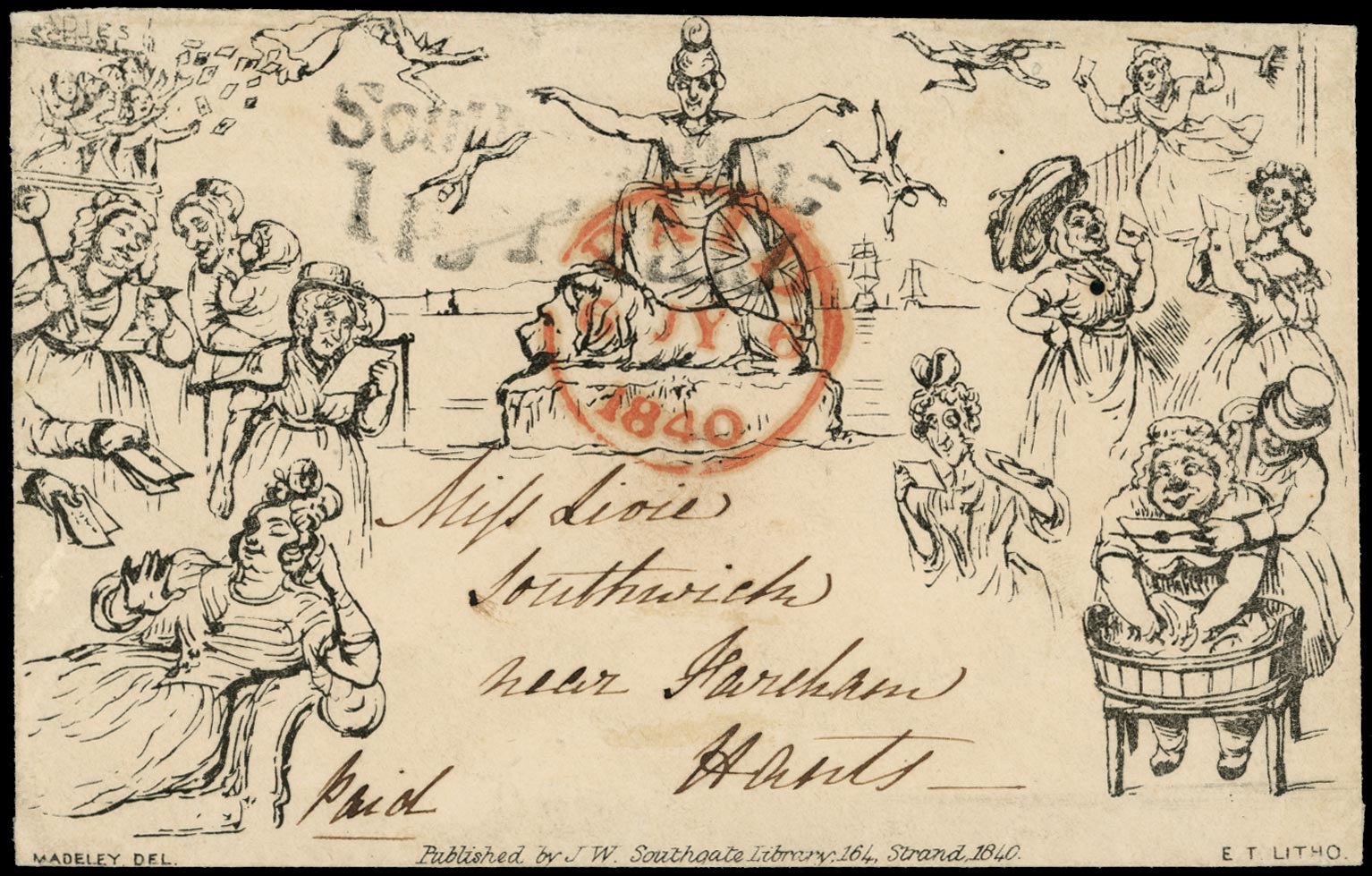 GB 1840 Cover - Southgate No.2 caricature