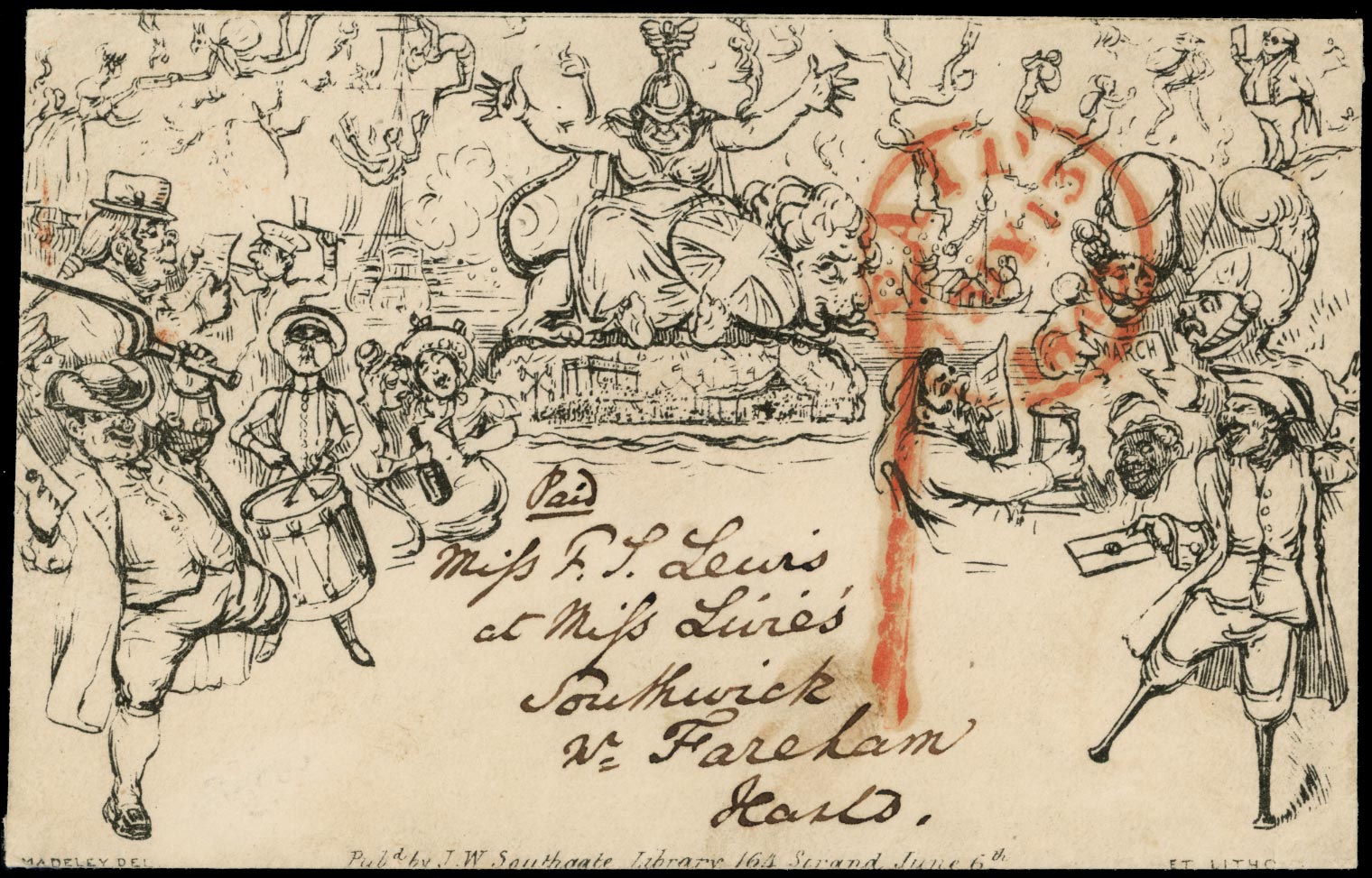 GB 1840 Cover - Southgate No.3 caricature