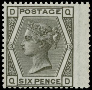 GB 1874  SG146 Pl.13 Mint Unused o.g. example
