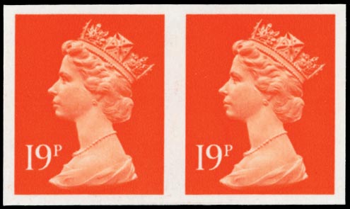 GB 1988  SGX956a Mint imperf (pair)