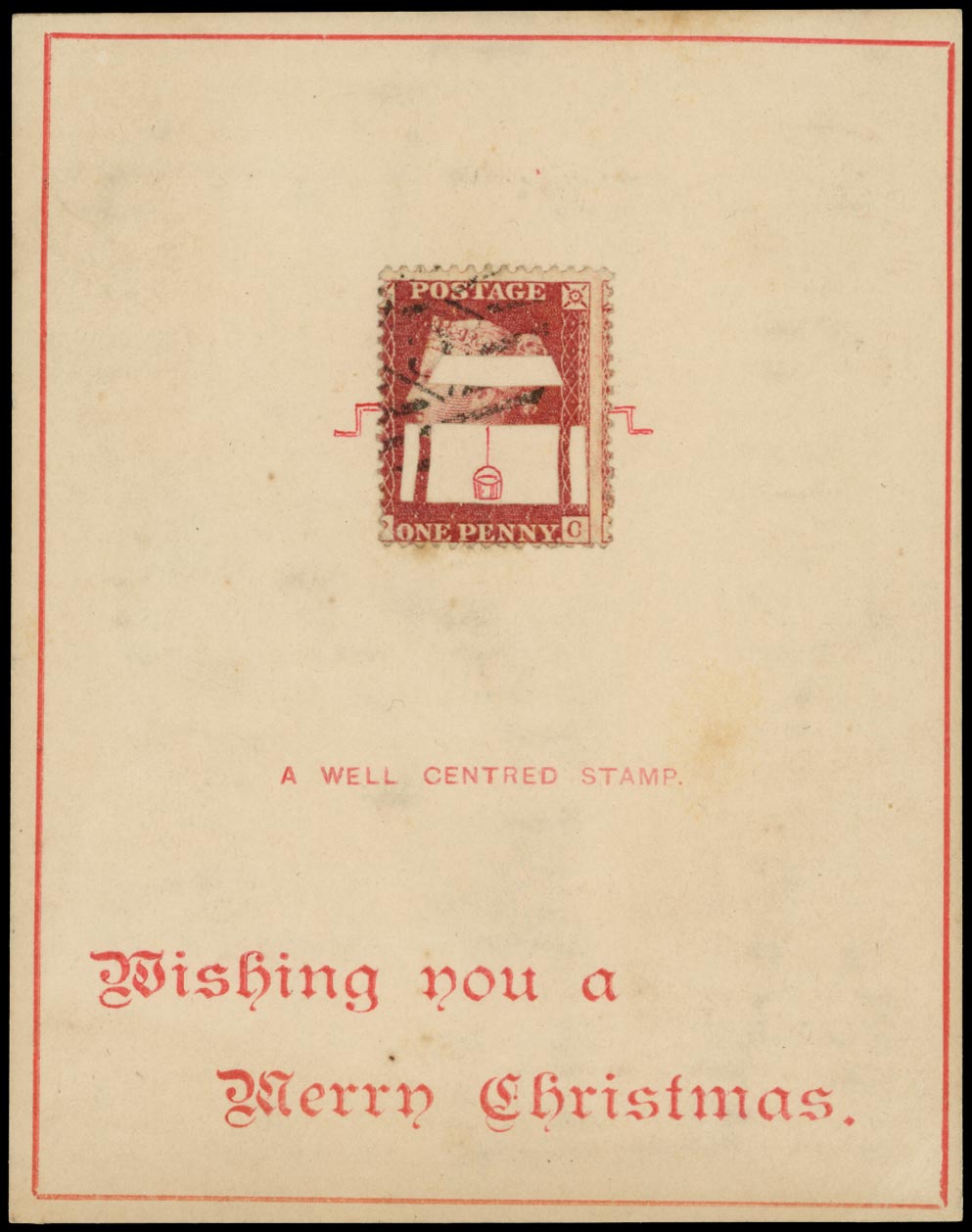 GB 1870  SG40 Cover - Christmas Card insert - Well centred