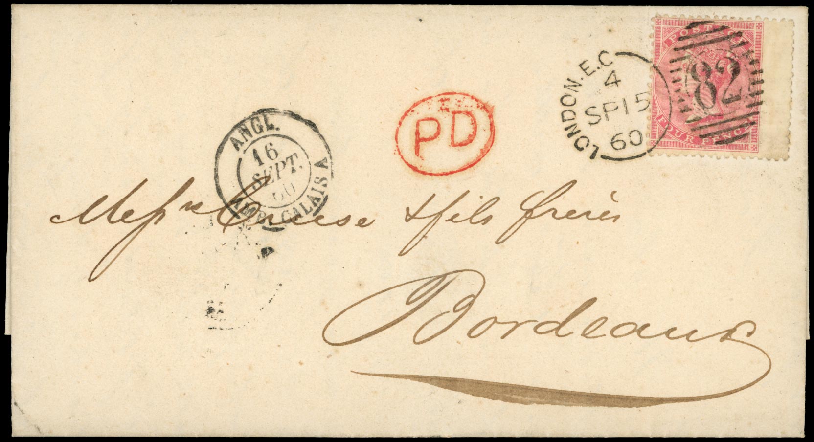 GB 1860  SG66a Cover