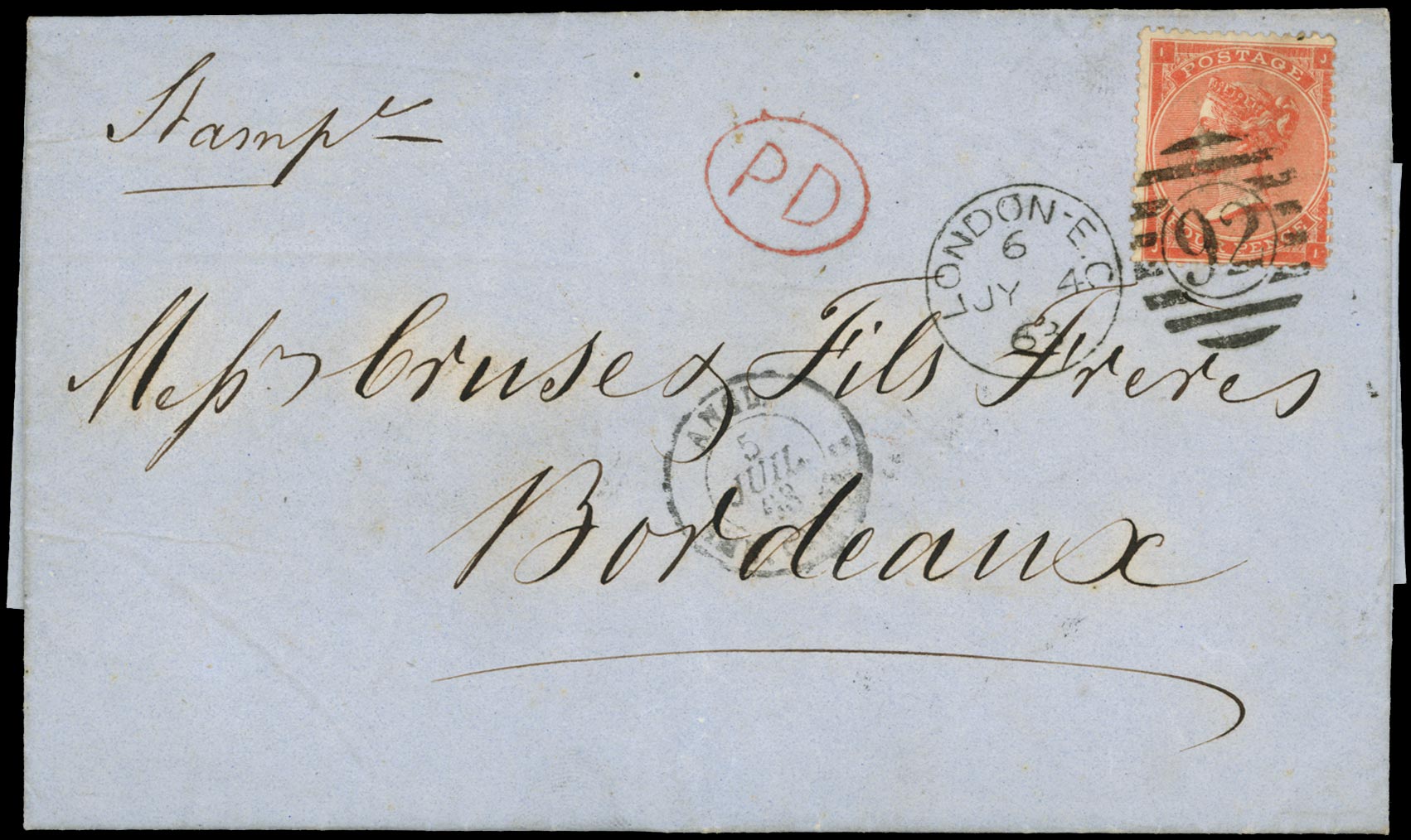 GB 1863  SG79 Pl.3 Cover