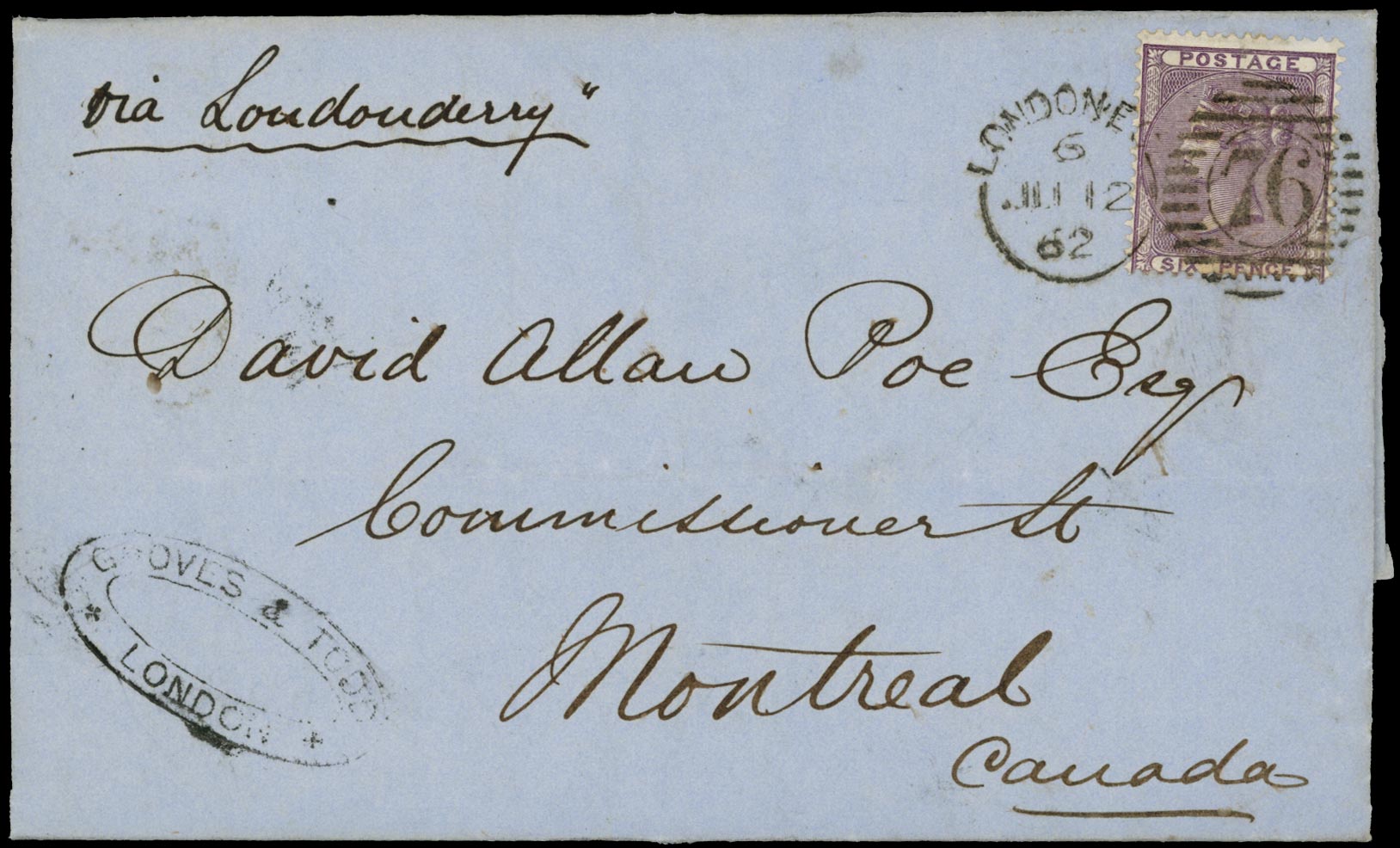 GB 1862  SG69 Cover