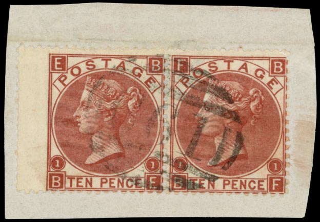 GB 1867  SG114 Pl.1 Used - in San Juan, Porto Rico