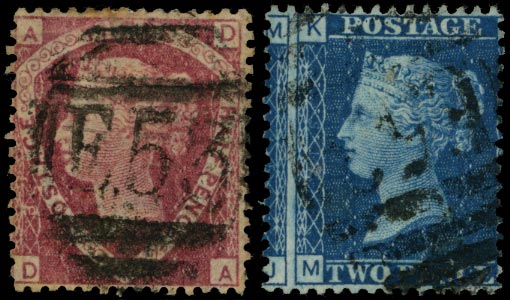 GB 1869-70  SG47,51 Used - in Port Au Prince, Hayti