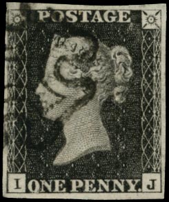 GB 1840  SG2 Pl.10 Used - Very fine used black MC (IJ)