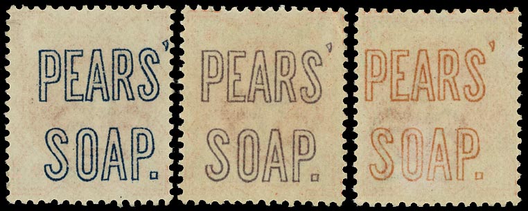GB 1887  SG197var Mint 'PEARS' SOAP.' advertisement