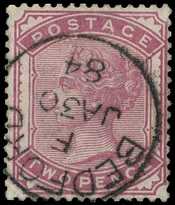 GB 1880  SG168 Used - Bedford cds