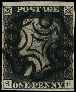 GB 1840  SG2 Pl.7 Penny Black