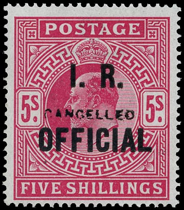 GB 1902  SGO25var Official - overprinted 'CANCELLED' type 18