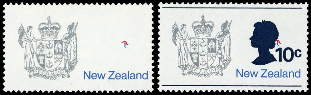 NEW ZEALAND 1973  SG1017c Mint unmounted QEII 10c no watermark error deep blue omitted