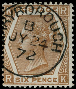 GB 1872  SG122 Pl.11 Used - superb Maryborough cds