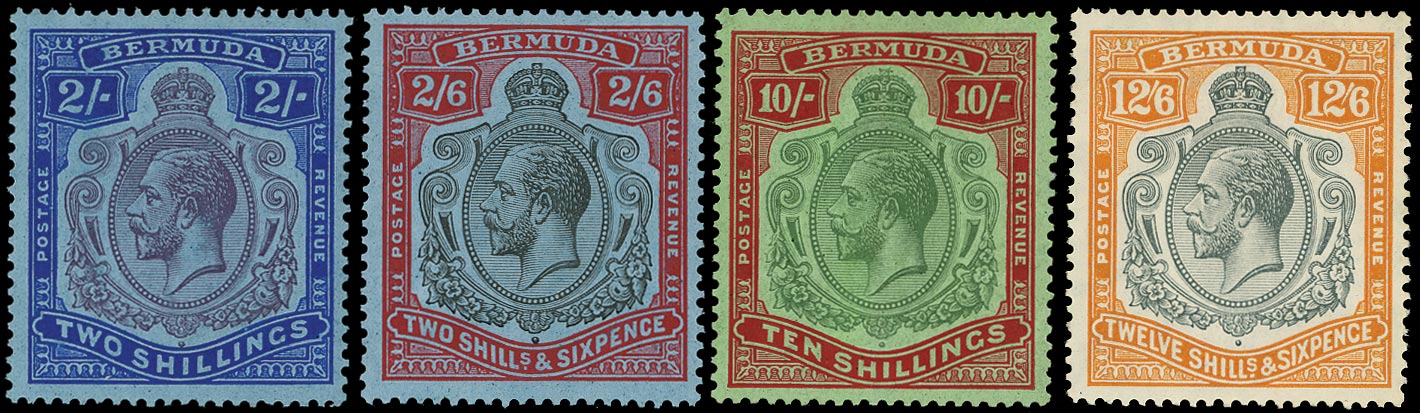 BERMUDA 1924  SG88/93 Mint KGV set of 4 to 12s6d Script watermark