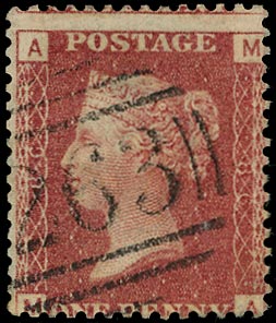 GB 1864  SG43 Pl.86 Used - Error of Watermark