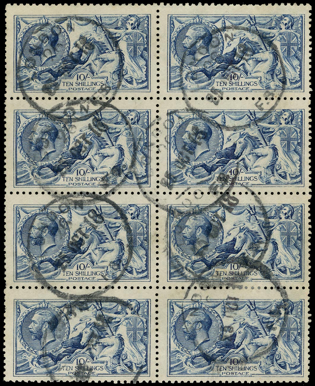 GB 1915  SG411 Used - Deep blue (worn plate)