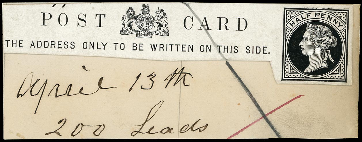 GB 1877 Postal Stationery - Unique striking book piece