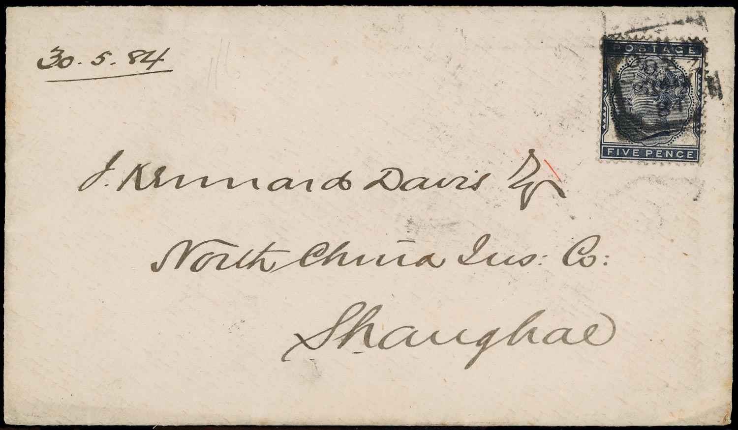 GB 1884  SG169 Cover to Shanghai